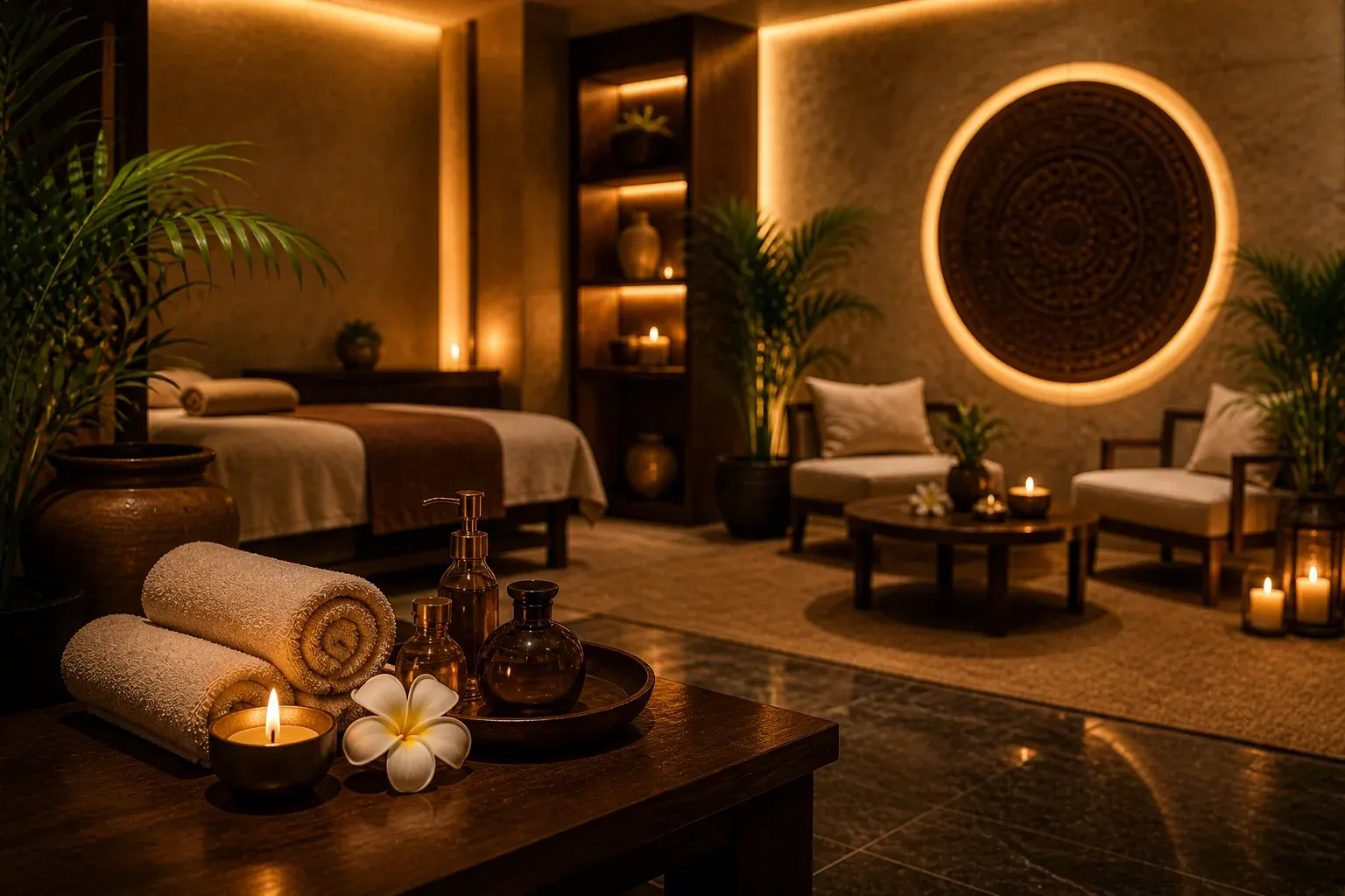 PK Wellness Home Massage therapist preparing for a session in Dubai